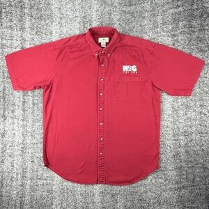 Aspen Gold Riverwashed Men's XL HOG 15 Harley Red Shirt Button Down Short Sleeve